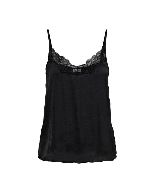 ONLY Black Schwarzes spitzen tank top model 15232756