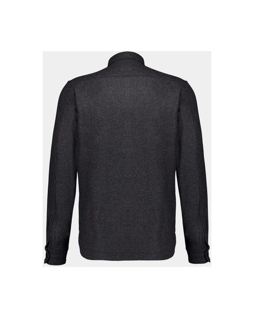 Boglioli Donkergrijze Wollen Overshirt in het Blue voor heren