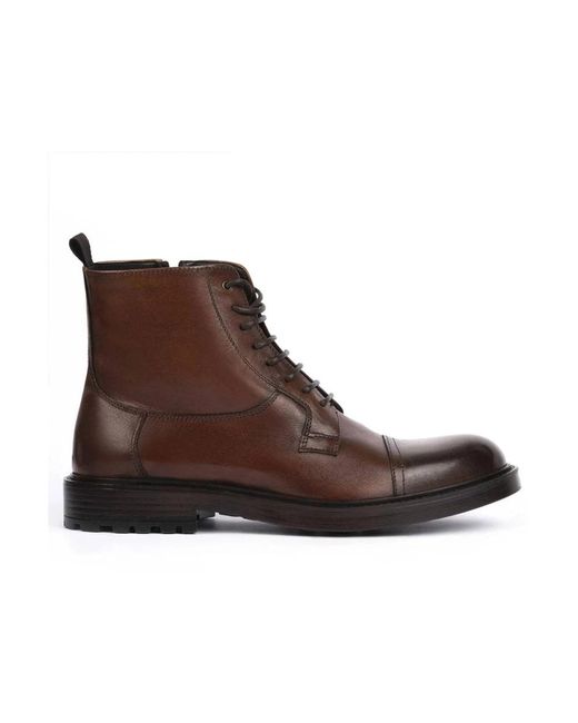 Exton Brown Lace-Up Boots for men