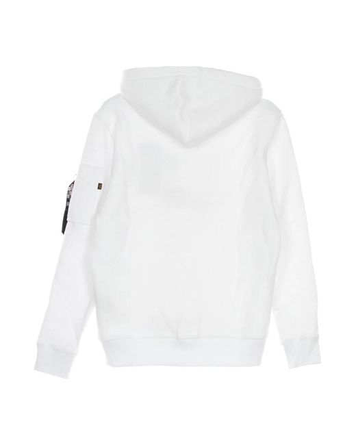 Alpha Industries White Hoodies for men