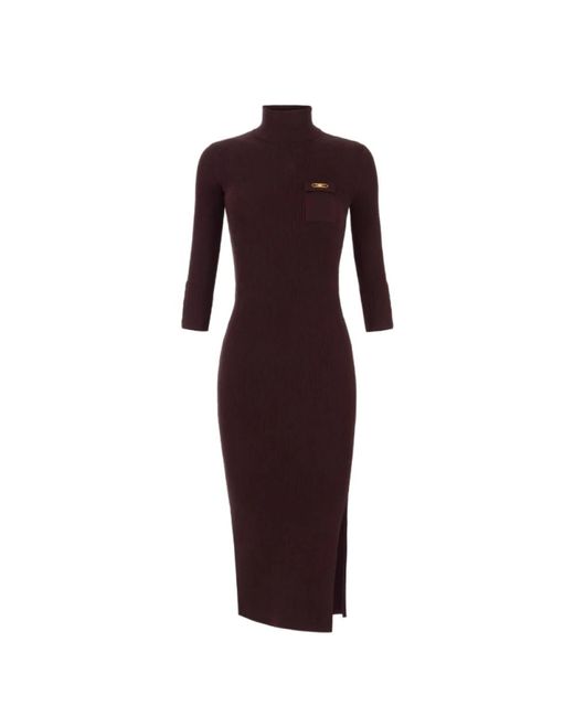 Knitted Dresses Elisabetta Franchi de color Red