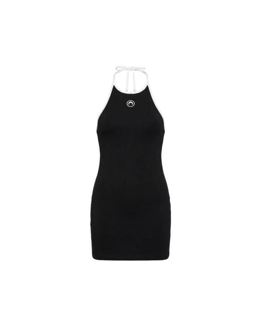 MARINE SERRE Black Short Dresses