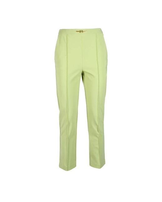 Slim-Fit Trousers Elisabetta Franchi en coloris Green