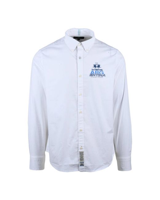 La Martina Blue Casual Shirts for men