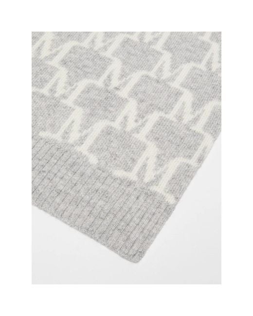 Max Mara Gray Winter Scarves