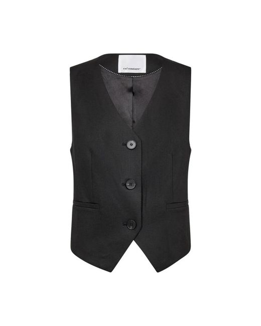 Vests co'couture de color Black