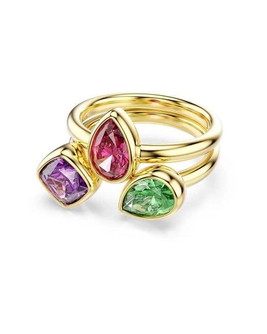 Swarovski Metallic Imber Ring Set