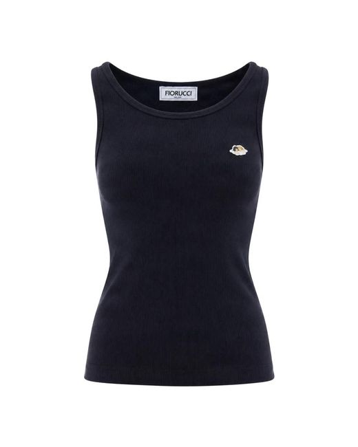 Fiorucci Blue Sleeveless Tops