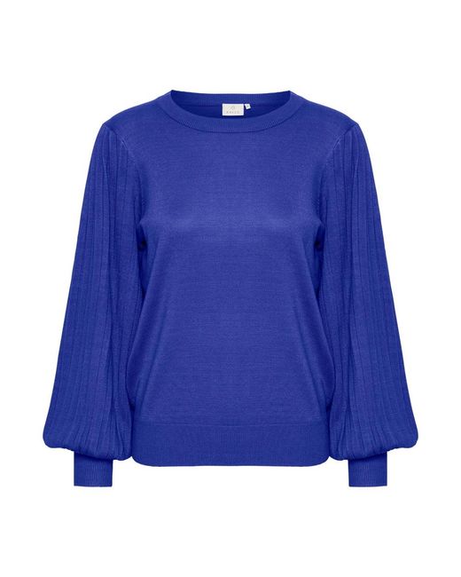 Kaffe Blue Round-Neck Knitwear