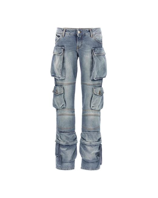 The Attico Blue Straight Fit Jeans