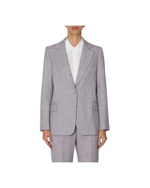 Kaos Gray Klassische jacke mit kristallverzierung
