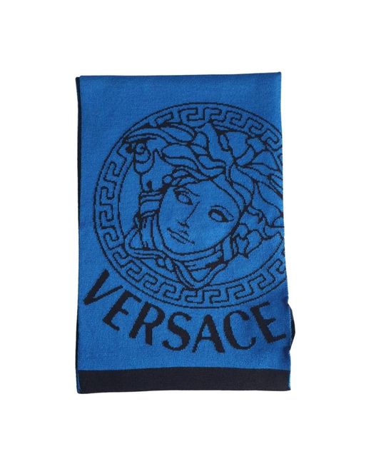 Winter Scarves Versace de color Blue