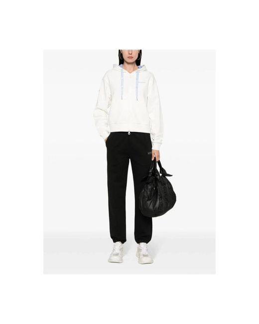 Duvetica White Full-zip hoodie