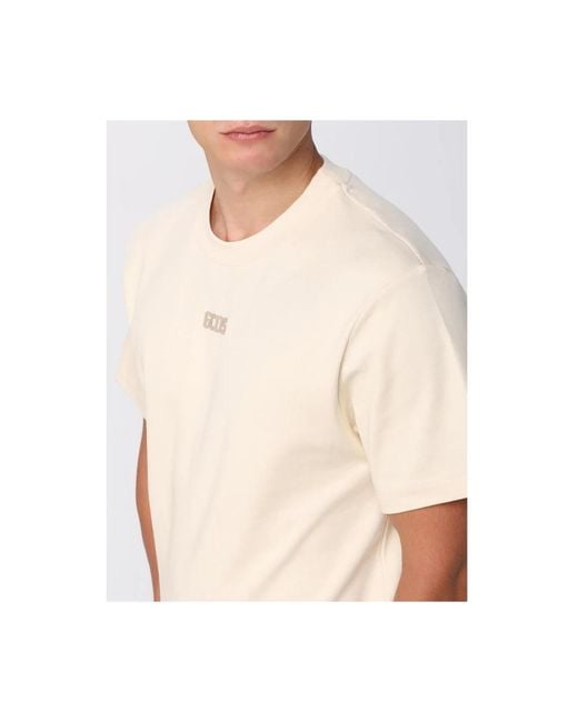 Gcds Tops ,Katoen Logo Regular Tee in het Natural voor heren