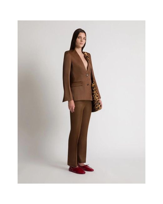 Alberta Ferretti Brown Blazers