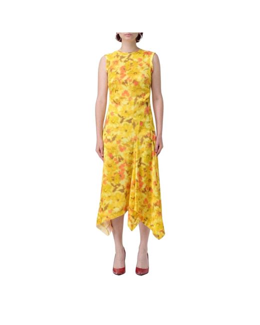 Midi Dresses Acne en coloris Yellow