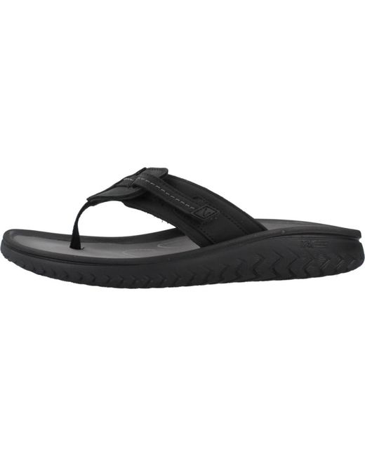 Flip Flops di Clarks in Black da Uomo