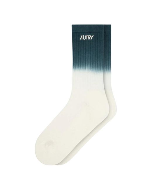 Autry Ribbed Tie-Dye Sokken in het Blue