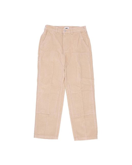 Obey Natural Straight Trousers for men