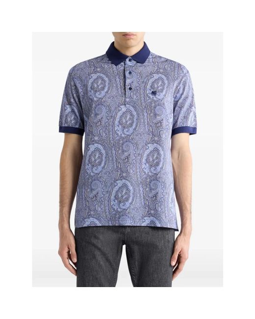 Etro Blue Polo Shirts for men