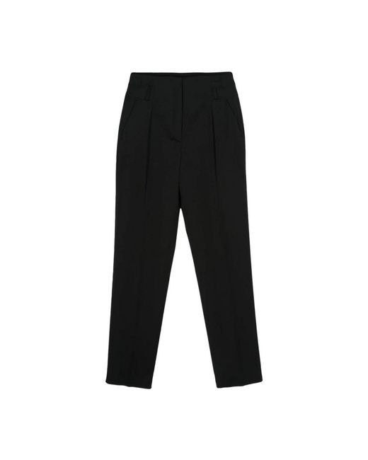 Max Mara Broeken ,Zwart ,Wol Cropped Sartoriale Broek in het Black