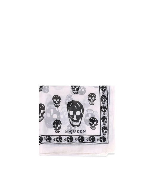 Silky Scarves Alexander McQueen de color White