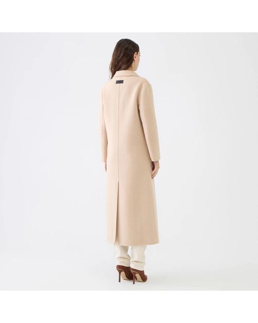 Ermanno Scervino Natural Double-Breasted Coats