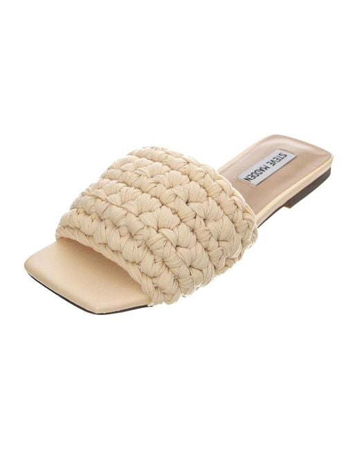 Steve Madden Natural Sliders