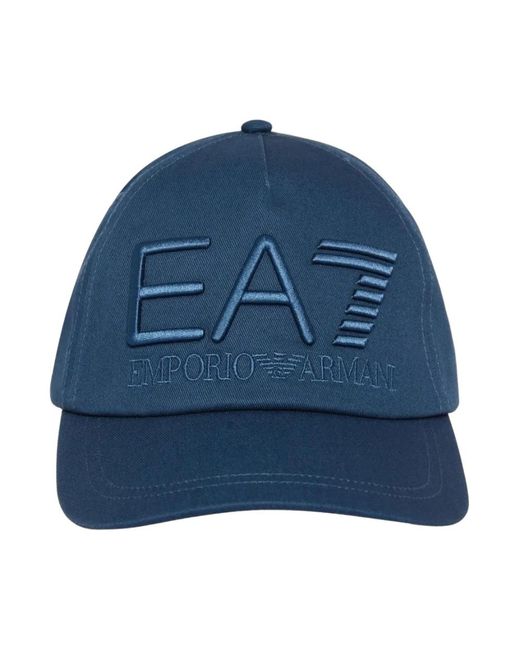 EA7 Casual Baseballpet in het Blue
