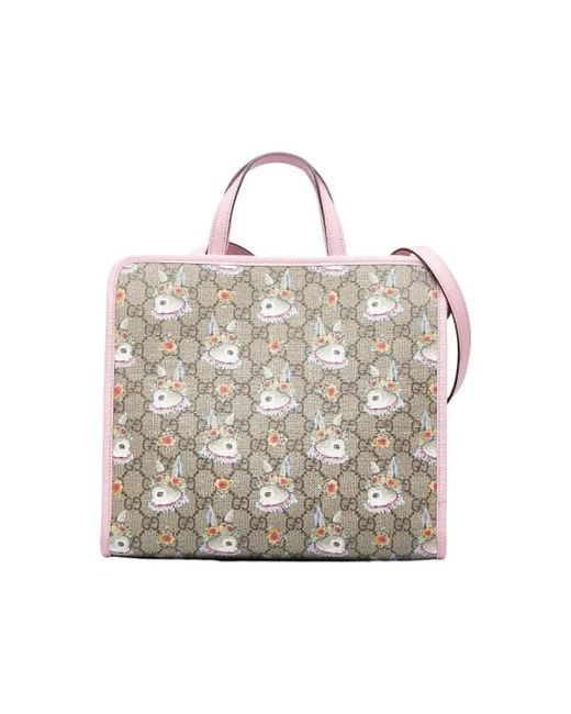 Borsa gucci in tela rosa di seconda mano di Gucci in Neutro Lyst