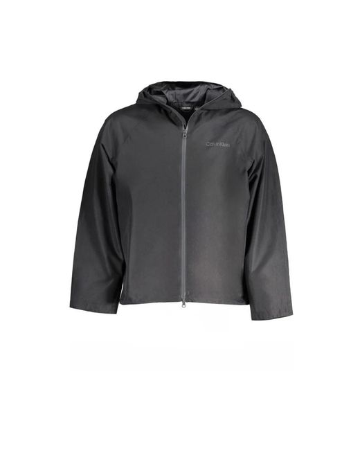 Calvin Klein Jassen ,Zwart ,Polyester Zwarte Polyester Jas in het Black voor heren