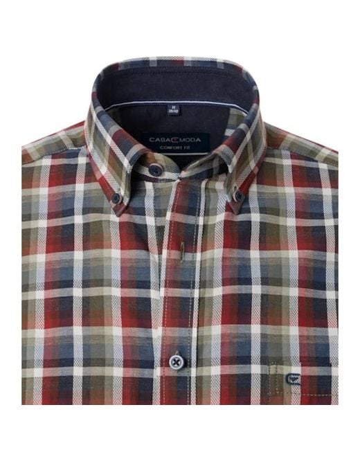 CASA MODA Herren Freizeit Karo Hemd in Multicolor für Herren