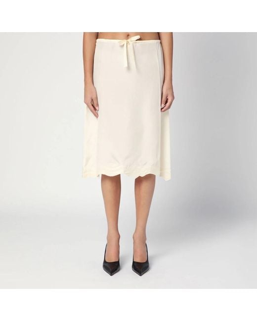 Prada Natural Midi Skirts