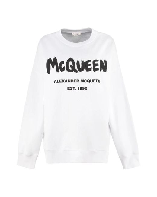 McQueen White Sweatshirts