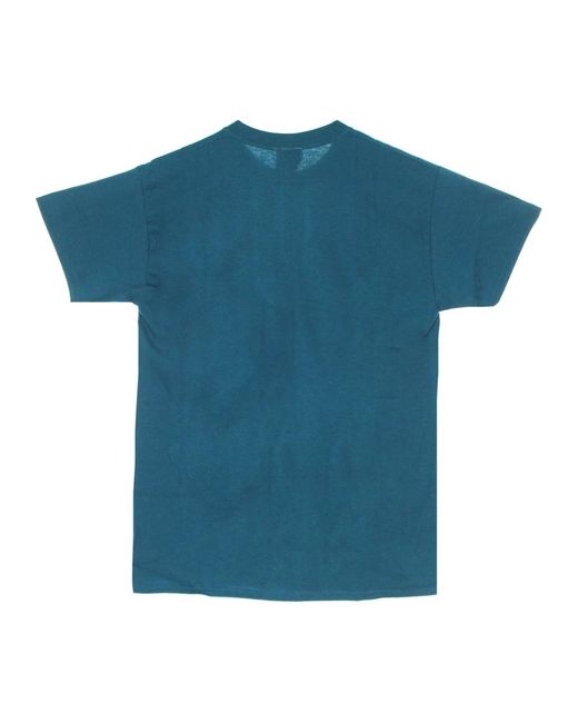 Thrasher Tops ,Blauw ,Katoen Flame Tee Blauw/Geel Korte Mouw T-Shirt in het Blue voor heren