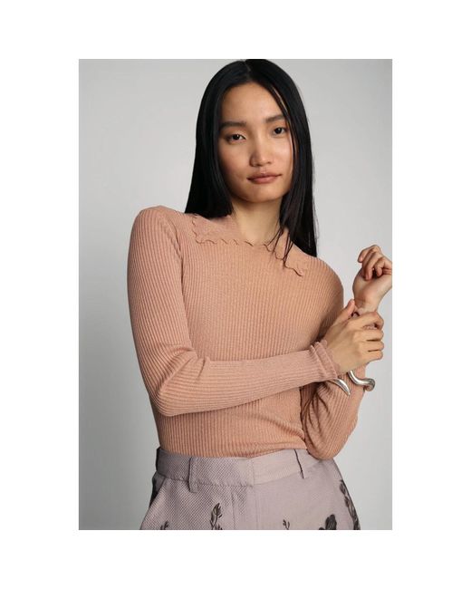 Munthe Natural Round-Neck Knitwear