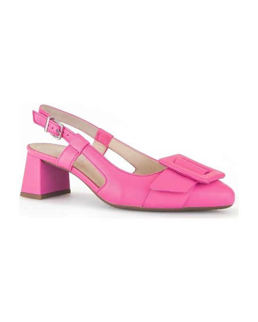 Gabor Pink Rosa elegante flache sandalen
