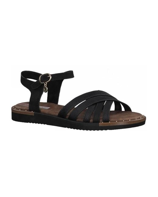 S.oliver Black Flat Sandals