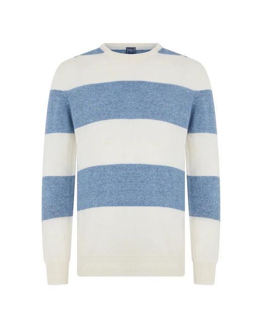 Fedeli Blue Cashmere Knitwear for men