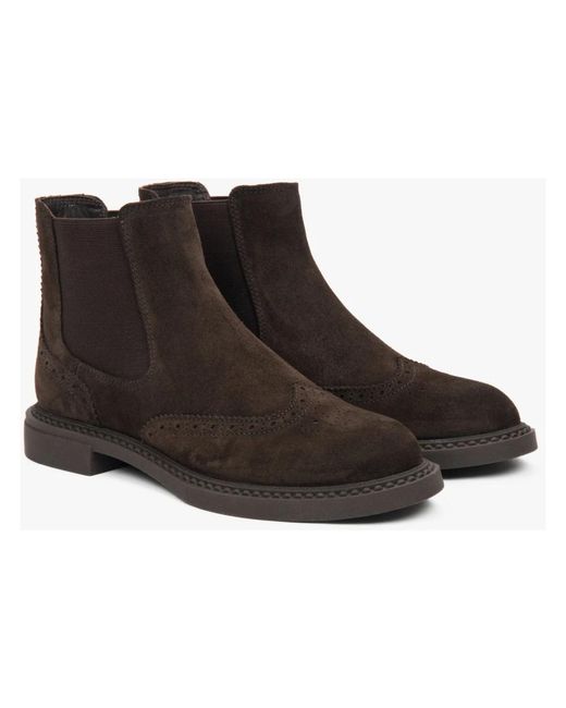 ESTRO Brown Chelsea Boots
