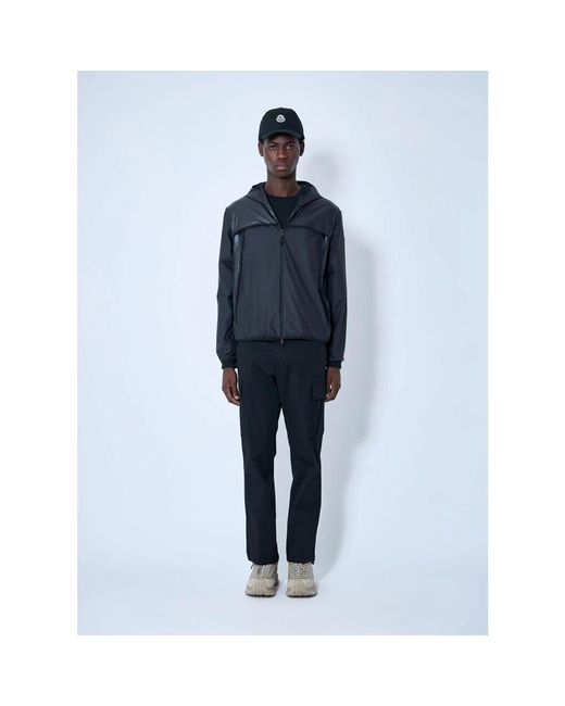 Moncler Kapuzenjacke Mit Kontrastpaneel in Blue für Herren