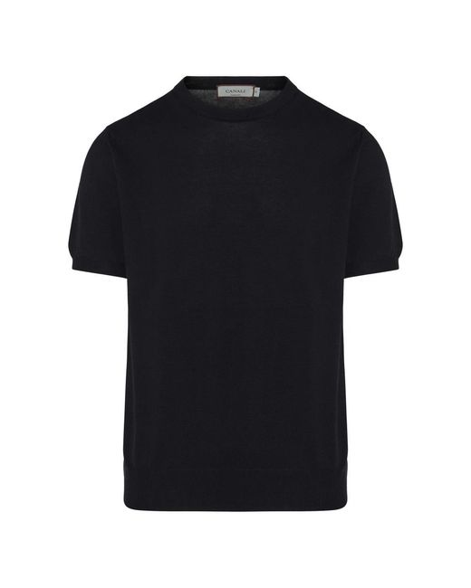 Canali Black T-Shirts for men