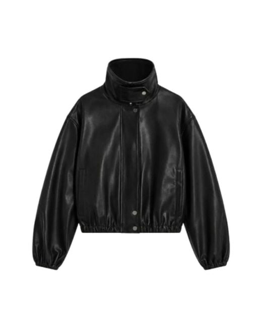 Nour Hammour Black Leather Jackets
