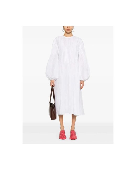 Jil Sander White Midi Dresses
