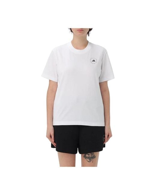 Adidas By Stella McCartney White Logo-T-Shirt Für Den Täglichen Gebrauch