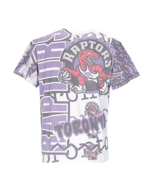 Mitchell & Ness T-Shirts in het Purple voor heren