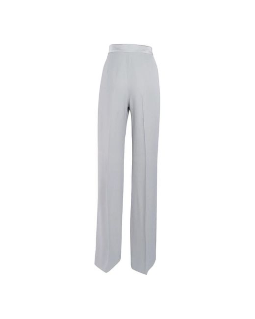 Alberta Ferretti Gray Wide Trousers