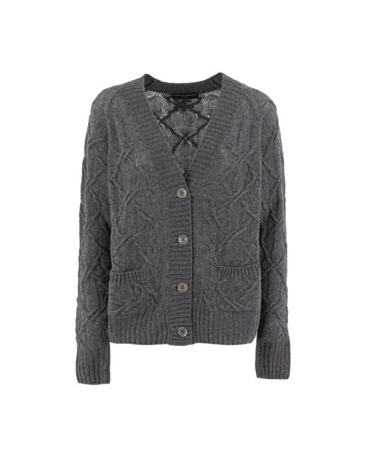 Ermanno Scervino Truien & Vesten ,Grijs ,Wol Luxe Wol Kasjmier Vest in het Gray