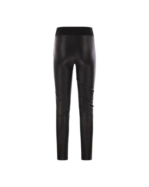 Brunello Cucinelli Black Leather Trousers