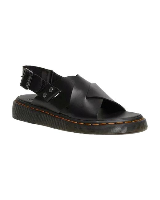 Dr. Martens Black Flat Sandals